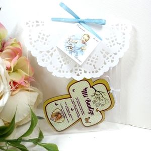 Cruz Mi Bautizo recuerdo bautismo. Cross Baptism Girl party favors. Baby shower